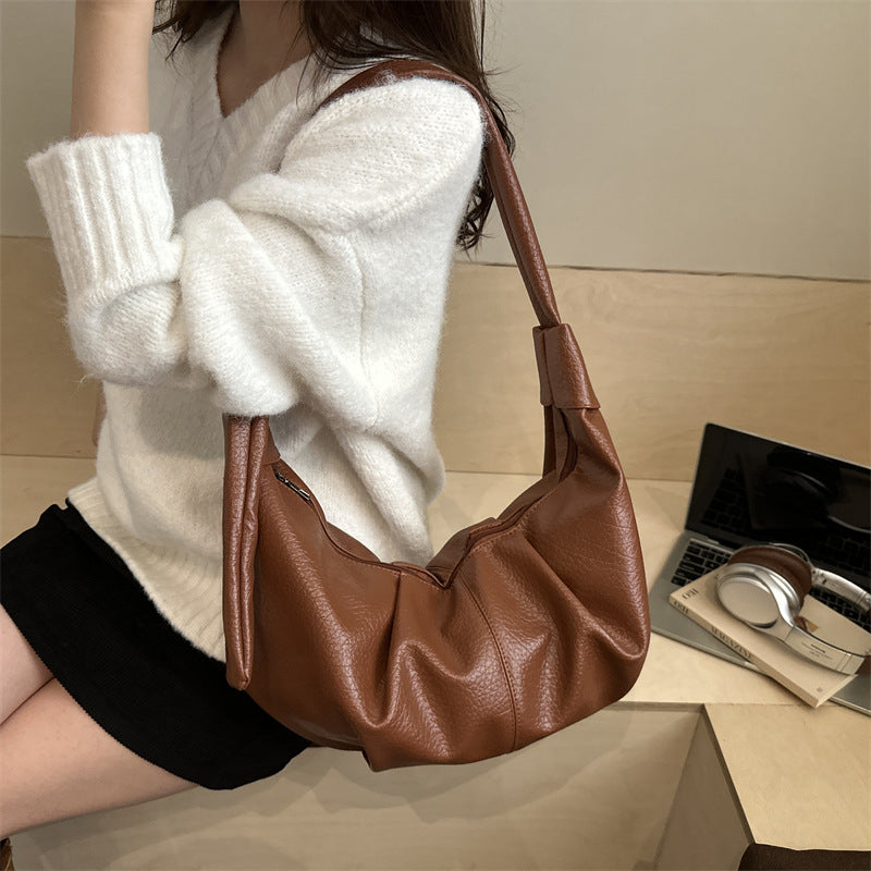 Damen Hobo-Tasche aus weichem Leder mit modischem Knotenverschluss Nord Taschen