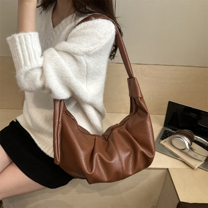 Damen Hobo-Tasche aus weichem Leder mit modischem Knotenverschluss Nord Taschen