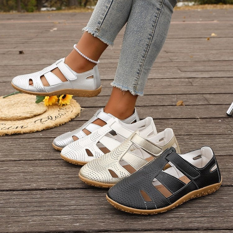 Damen Atmungsaktive Riemensandalen mit verstellbarem Klettverschluss