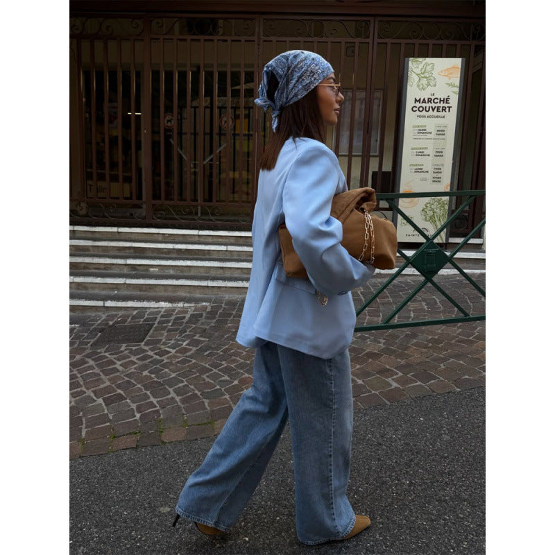 Damen Oversized-Longblazer mit kastiger Silhouette, soften Schultern und verlängertem Schnitt Nord Taschen