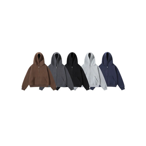 Unisex Oversize Kapuzenjacke mit durchgehendem Reißverschluss und Kängurutaschen aus Baumwoll-Fleece Nord Taschen