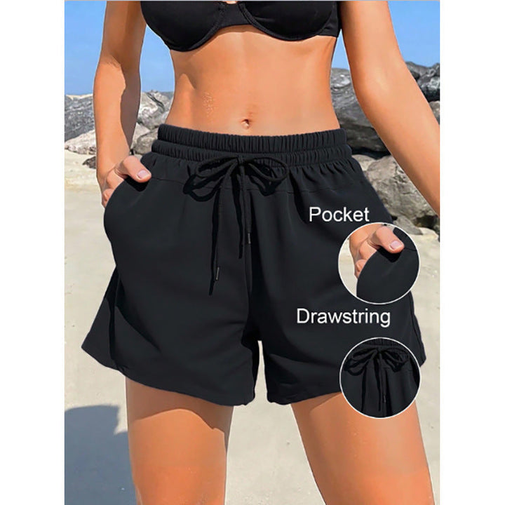 Damen Sportliche Badeshorts mit elastischem Bund und praktischen Taschen