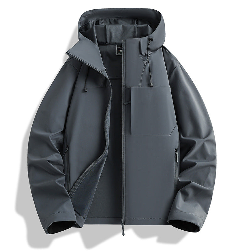 Damen Leichte wasserdichte Kapuzenjacke mit atmungsaktiver Beschichtung, Reißverschlusstaschen und verstellbaren Bündchen Nord Taschen