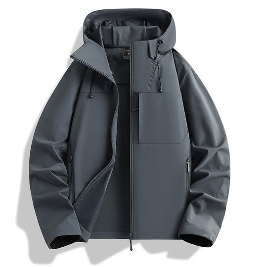 Damen Leichte wasserdichte Kapuzenjacke mit atmungsaktiver Beschichtung, Reißverschlusstaschen und verstellbaren Bündchen Nord Taschen