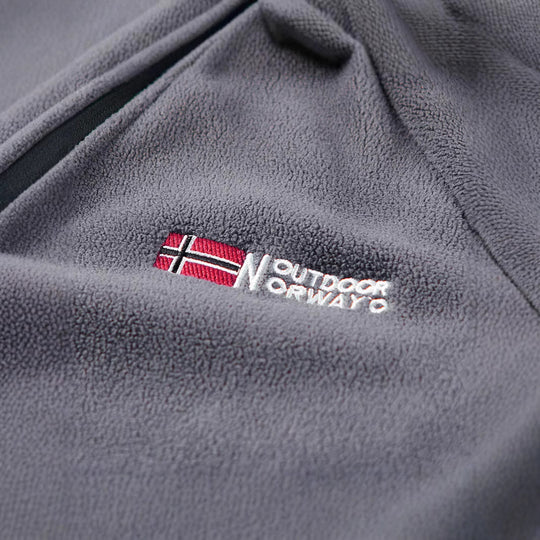Herren Fleece-Halbzip-Pullover mit hohem Stehkragen und Raglanärmeln Nord Taschen