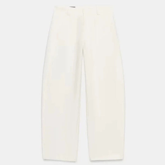 Damen Hochtaillierte Culotte-Hose mit weitem Bein und dekorativem Taillengürtel Nord Taschen