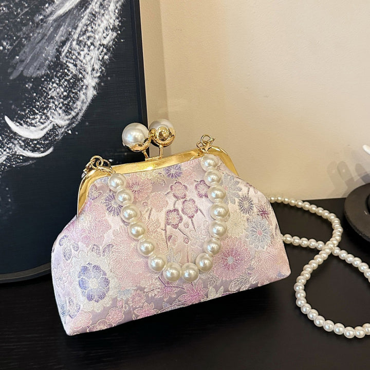 Damen elegante Clutch-Tasche mit kunstvollen Perlenakzenten Nord Taschen