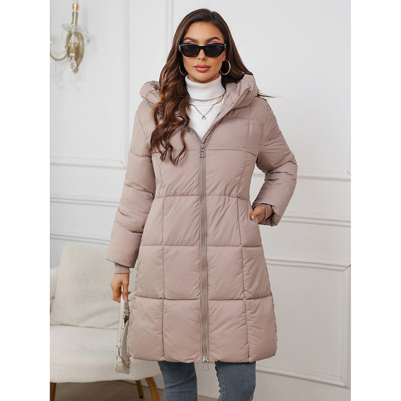 Damen nan taillierter Longpuffer mit winddichter Membran, wärmender Thermofüllung und verlängerter Rückenpartie Nord Taschen