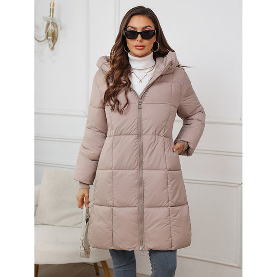 Damen nan taillierter Longpuffer mit winddichter Membran, wärmender Thermofüllung und verlängerter Rückenpartie Nord Taschen