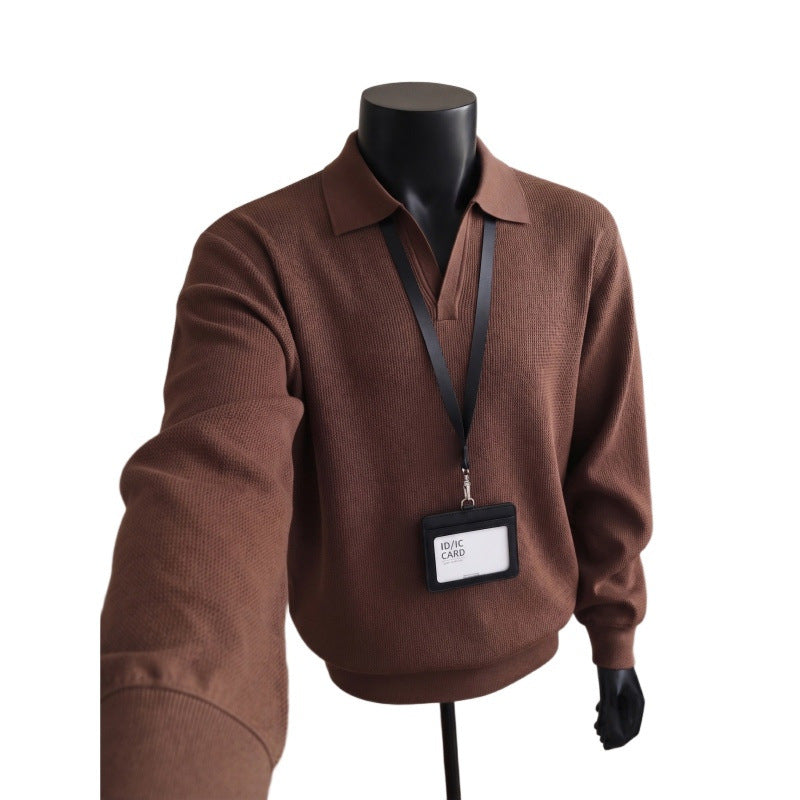 Herren Modischer Pullover mit V-Ausschnitt Nord Taschen