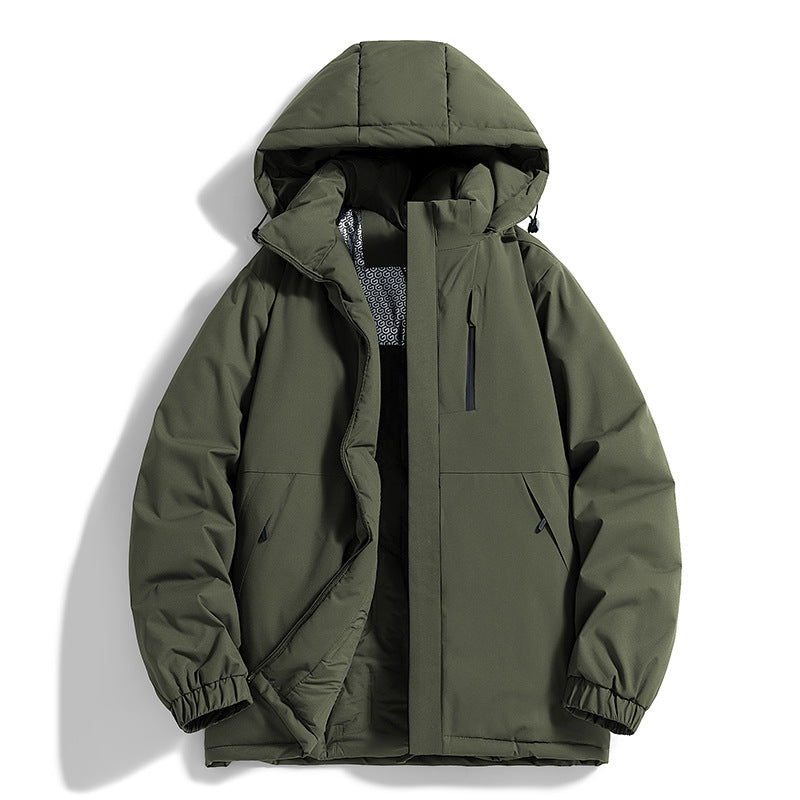 Herren Technischer Steppparka mit Kapuze, Thermo-Isolierung und Brust-Reißverschlusstasche Nord Taschen