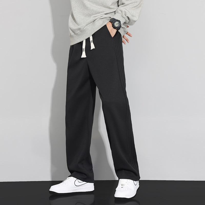 Herren Locker-weit geschnittene Lounge-Jogginghose mit Baumwoll-Fleece-Innenfutter und verstellbarem Kordelzug Nord Taschen