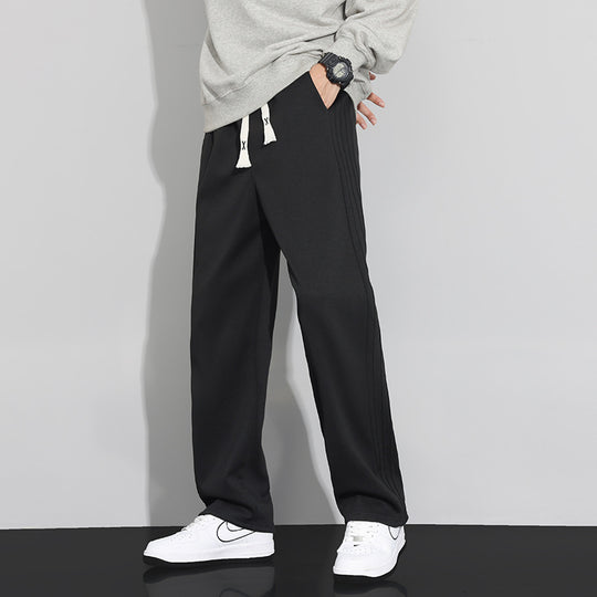 Herren Locker-weit geschnittene Lounge-Jogginghose mit Baumwoll-Fleece-Innenfutter und verstellbarem Kordelzug Nord Taschen