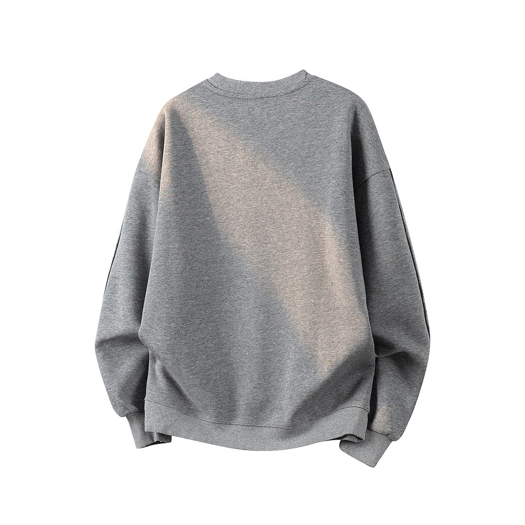 Damen Oversize-Sweatshirt mit gesticktem Schriftzug, abgerundetem Saum & überschnittener Schulter Nord Taschen