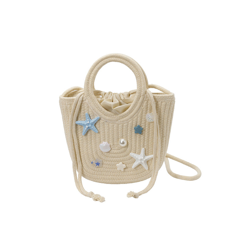 Damen sommerliche Strandtasche mit maritimen Applikationen Nord Taschen