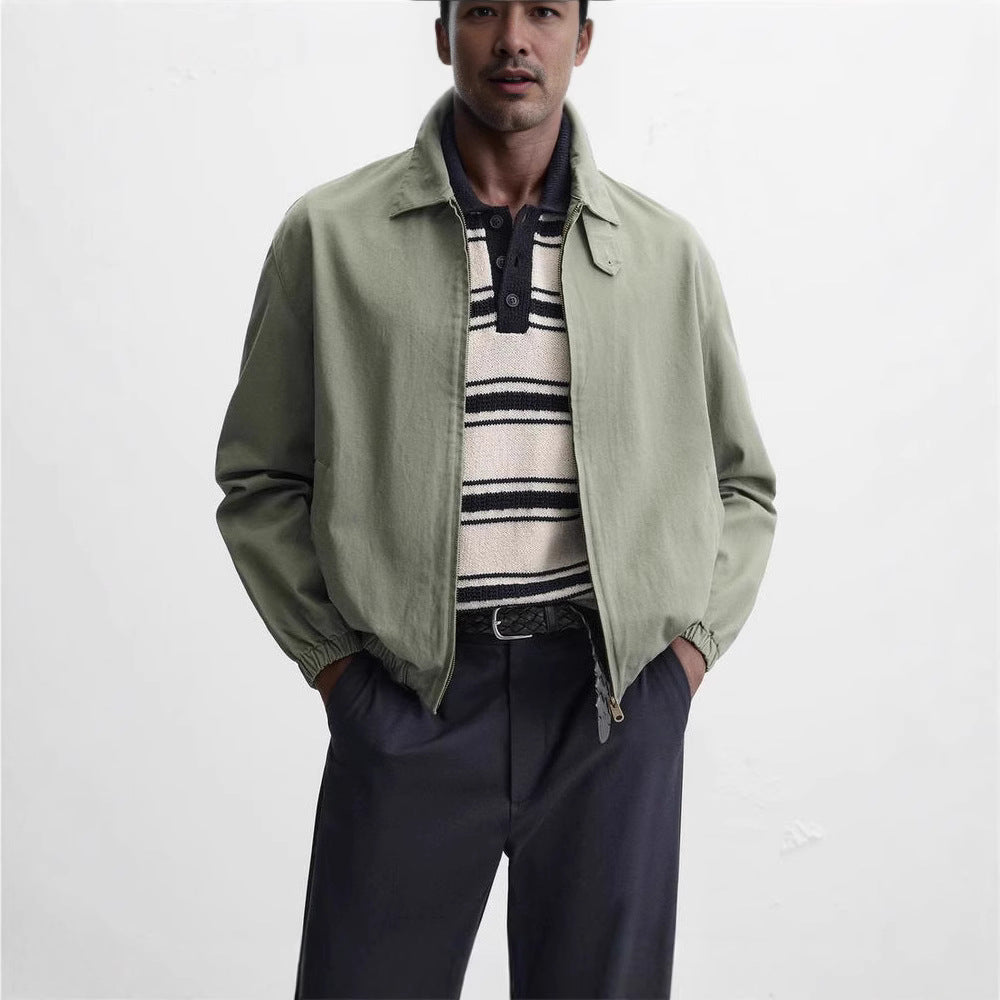 Herren Leichter Kurzblouson im Harrington‑Stil mit Reißverschluss und elastischen Bündchen Nord Taschen