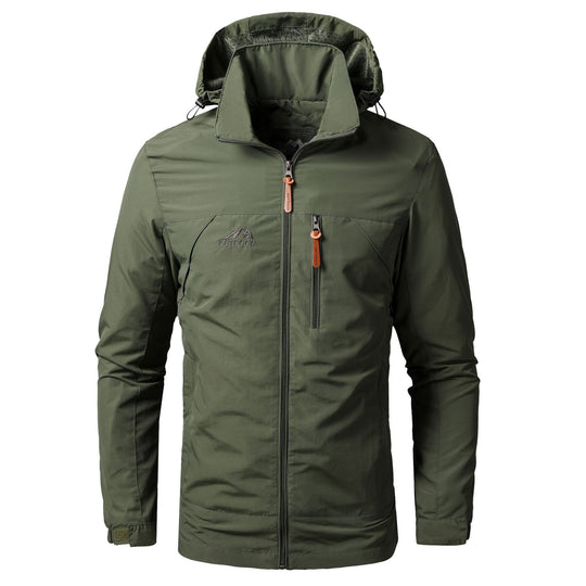 Herren leichte Outdoor-Fieldjacke mit Kapuze, atmungsaktivem Futter und Multifunktions‑Taschen Nord Taschen