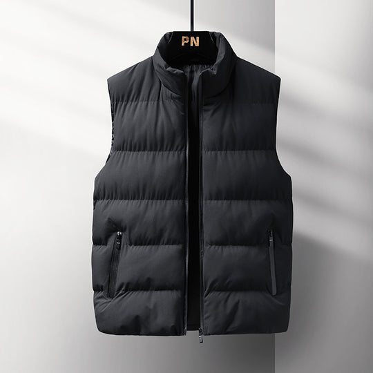 Herren Ärmellose Thermo‑Steppweste mit Stehkragen, winddichter Shell und Reißverschlusstaschen Nord Taschen