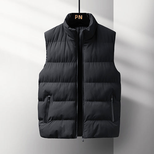 Herren Ärmellose Thermo‑Steppweste mit Stehkragen, winddichter Shell und Reißverschlusstaschen Nord Taschen