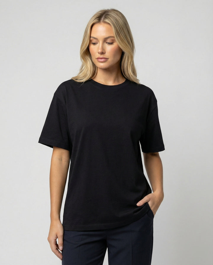 Elegantes Damen Seiden-T-Shirt Kurzarm Elastisch Rundhals Sommer Oberteil Weiß