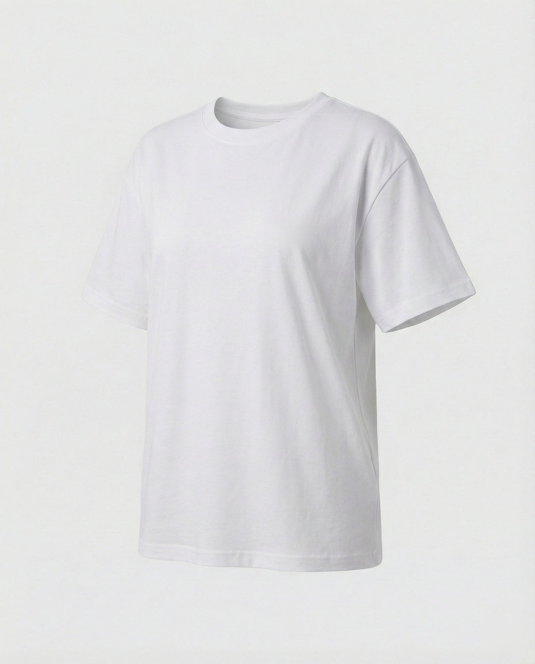 Elegantes Damen Seiden-T-Shirt Kurzarm Elastisch Rundhals Sommer Oberteil Weiß