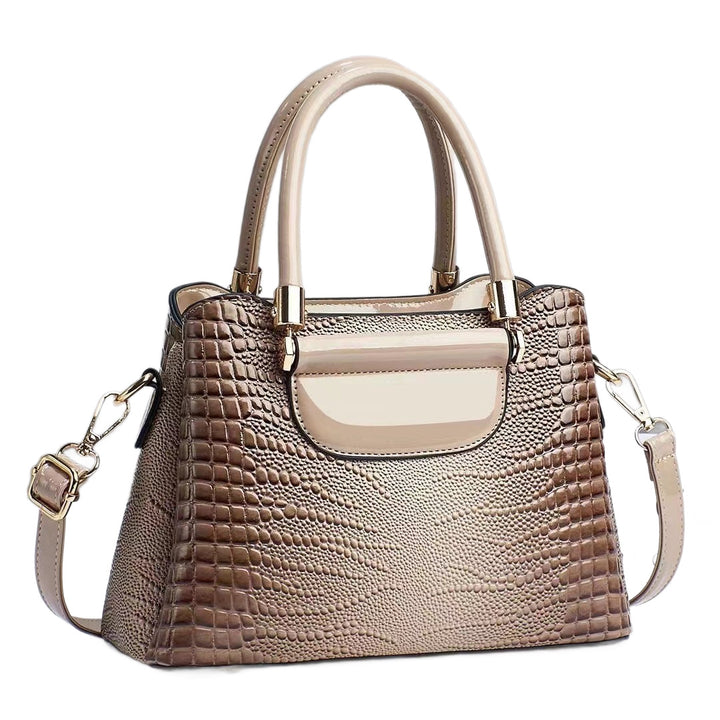 Damen Handtasche mit eleganter Krokodilprägung und abnehmbarem Schultergurt Nord Taschen