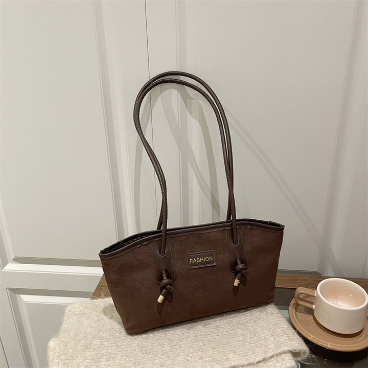 Damen modische Henkeltasche aus weichem Wildleder Nord Taschen