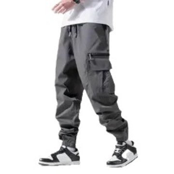 Herren Utility-Cargo-Jogginghose mit Tunnelzug, Knöchelbündchen & Reißverschluss-Beintasche Nord Taschen