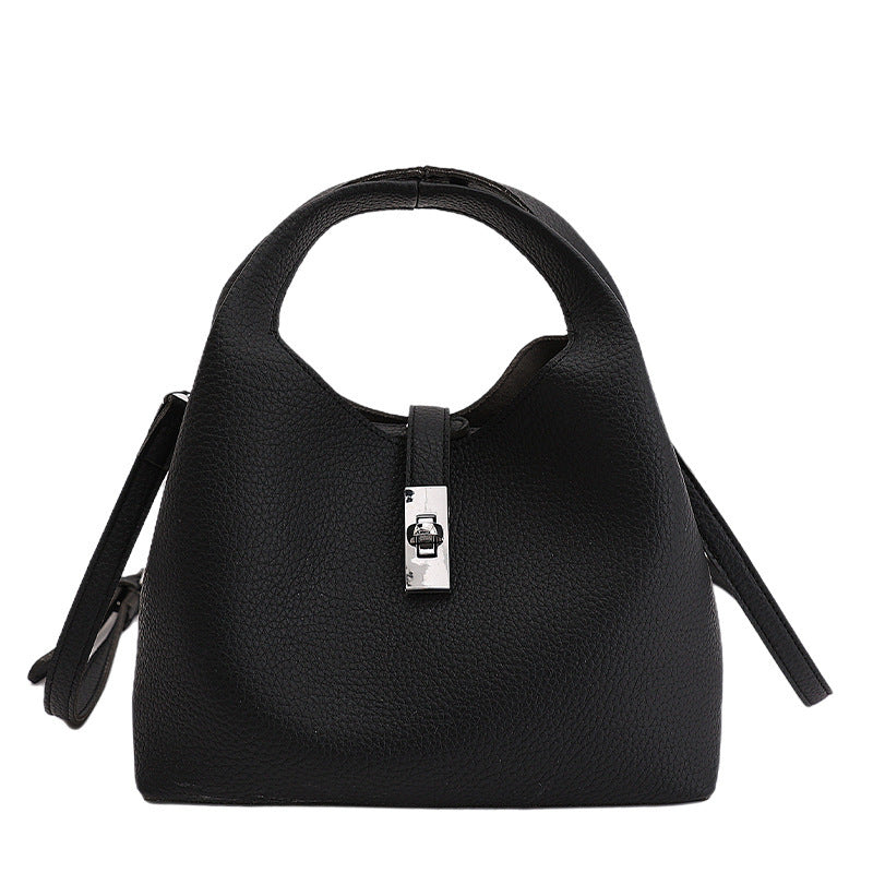 Damen Hobo-Tasche aus strukturiertem Kunstleder mit elegantem Verschluss Nord Taschen