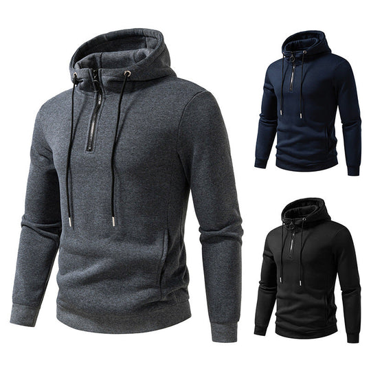 Herren Kapuzenpullover mit modernem Reißverschluss und atmungsaktivem Material Nord Taschen