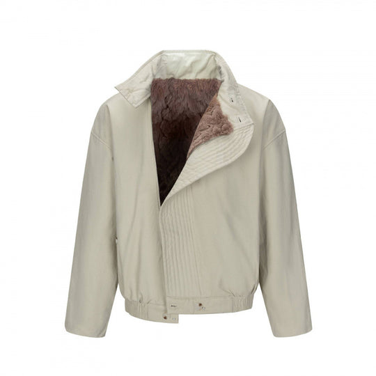 Herren Asymmetrische Kurzjacke mit Stehkragen, gesteppter Frontblende und elastischem Saum Nord Taschen