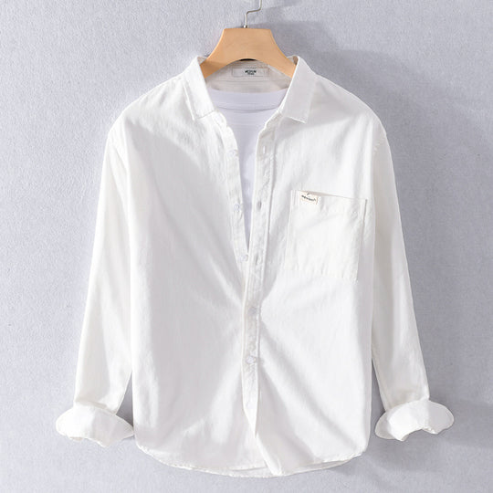 Herren Leichtes Baumwoll-Lagenhemd im Clean-Look mit Brusttasche und softem Griff Nord Taschen