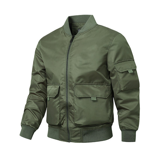 Herren Bomberjacke im Utility‑Style mit windabweisender Shell, Mehrfachtaschen und Rippbündchen Nord Taschen