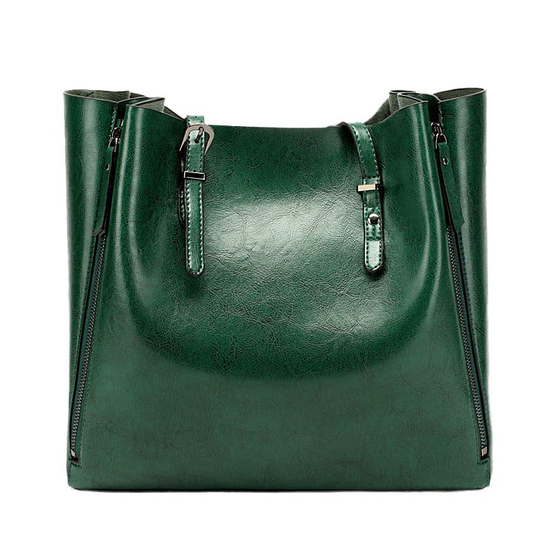 Damen Shopper-Tasche mit stilvollen Seitentaschen und praktischem Reißverschluss Nord Taschen