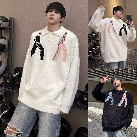 Herren Modischer Strickpullover mit grafischen Akzenten Nord Taschen
