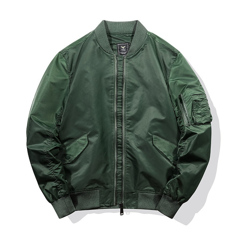 Herren Leichte Nylon-Bomberjacke im Aviator‑Style mit Ärmeltasche und windabweisender Shell Nord Taschen