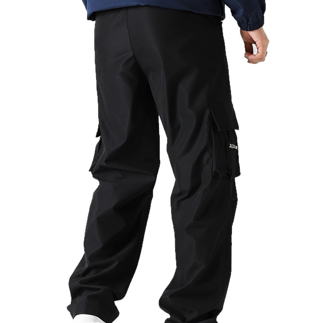 Herren utilitaristische Cargohose mit Reißverschluss‑Tasche, Klappen & Kordelbund Nord Taschen