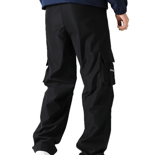 Herren utilitaristische Cargohose mit Reißverschluss‑Tasche, Klappen & Kordelbund Nord Taschen