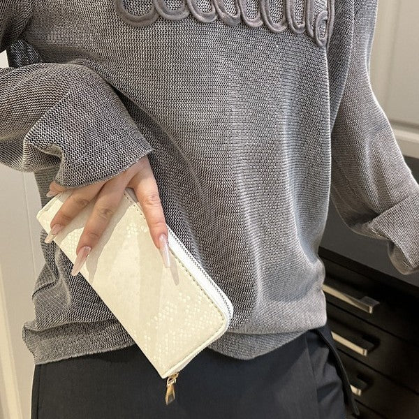 Damen elegante Geldbörse im edlen Schlangenmuster Nord Taschen