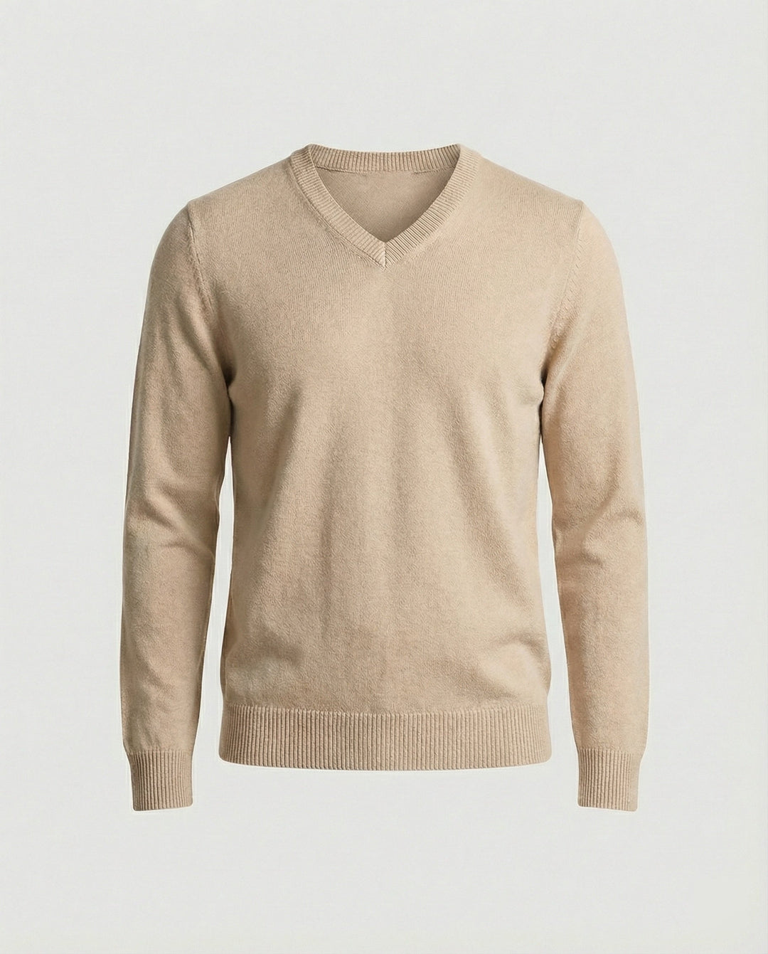 V-Ausschnitt Baumwollpullover