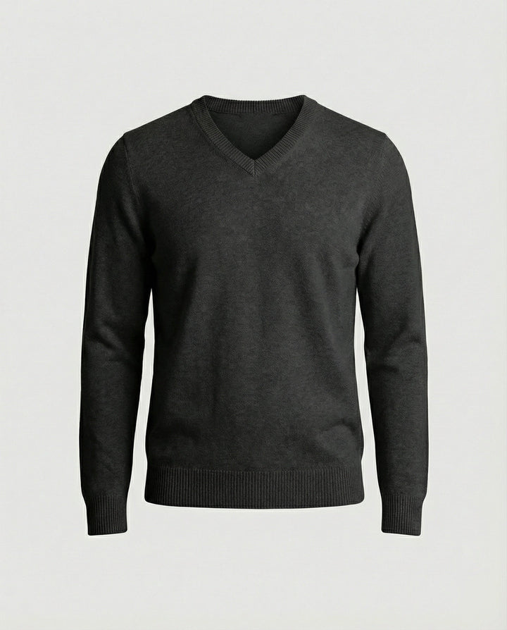 V-Ausschnitt Baumwollpullover