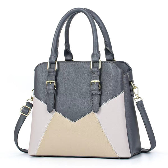 Damen Handtasche mit modernem Farbblock-Design und verstellbarem Schulterriemen Nord Taschen