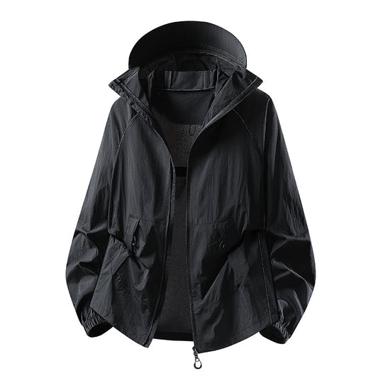 Damen Leichte winddichte Kapuzen‑Übergangsjacke mit verstellbarer Kapuze, Zwei‑Wege‑Reißverschluss & praktischen Klappentaschen Nord Taschen