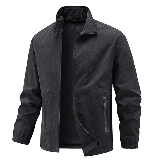Herren Leichte technische Übergangsjacke mit Stehkragen atmungsaktivem Mesh-Futter und wasserabweisenden Reißverschlusstaschen Nord Taschen