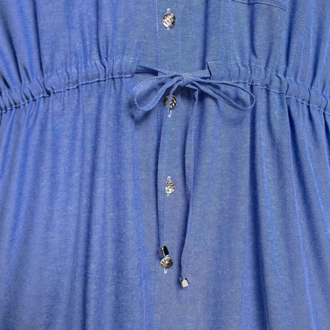 Damen Tunika-Hemdbluse mit Kordelzug und dreiviertel Kimonoärmeln Nord Taschen