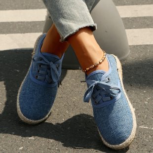 Damen  atmungsaktive Strick-Espadrilles mit geflochtener Jute-Sohle und flexiblem Memory-Fußbett Nord Taschen