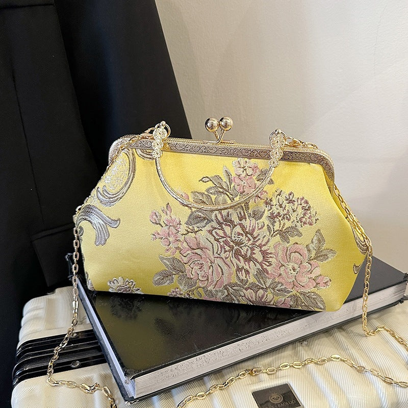 Damen elegante Clutch mit blumigem Dekor Nord Taschen