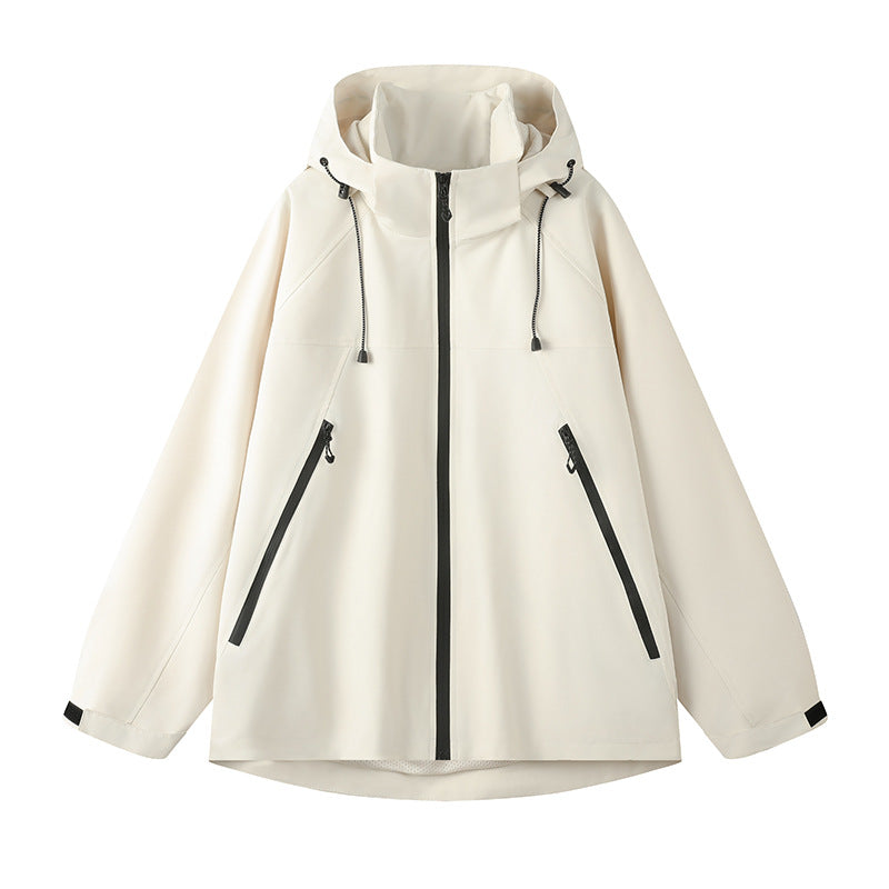 Damen technische Outdoor-Jacke mit verstellbarer Kapuze und funktionalen Reißverschlusstaschen Nord Taschen