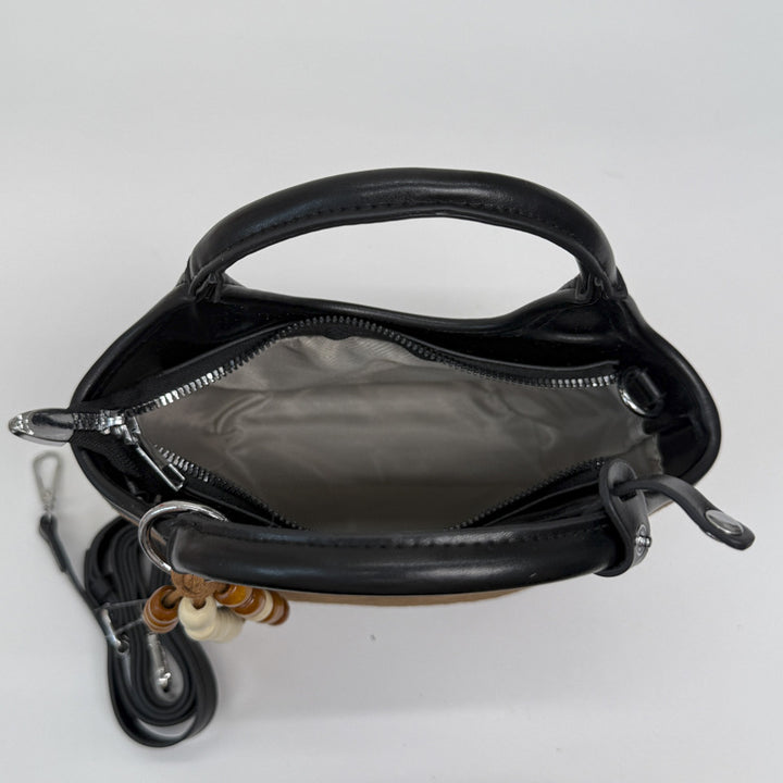 Damen elegante Handtasche mit hochwertigen Wildleder- und Lederakzenten Nord Taschen