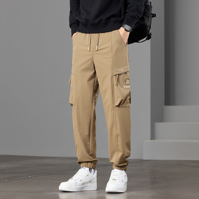 Herren technische Cargo-Joggerhose mit elastischem Saum, Multifachtaschen und Kordelzug Nord Taschen